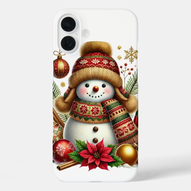 Festive Christmas snowman  Case-Mate iPhone Case (Back)