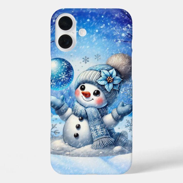 Festive Christmas snowman Holiday  Case-Mate iPhone Case (Back)