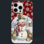 Festive Christmas snowman Holiday  iPhone 15 Pro Max Case<br><div class="desc">Festive Christmas snowman Holiday iPhone 15 Pro Case</div>