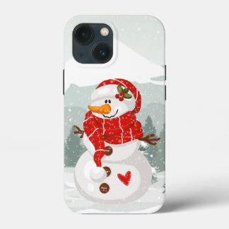 Festive Christmas snowman Holiday iPhone 13 Mini Case