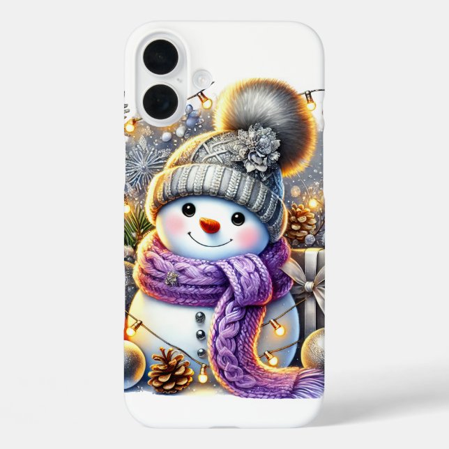 Festive Christmas snowman Holiday  Case-Mate iPhone Case (Back)