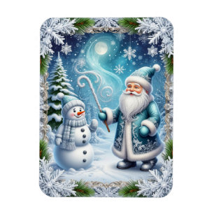Festive Christmas Snowy Scene Magnet