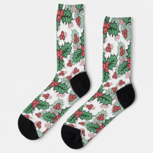 Festive Christmas Socks on White – Holiday Cheer