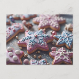 Festive Christmas Sugar Cookies Postcard