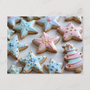 Festive Christmas Sugar Cookies Postcard