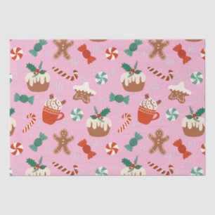 Festive Christmas Sweet Treats Pattern Tissue Paper