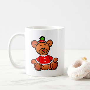 Festive Christmas Teddy Bear Design Coffee Mug