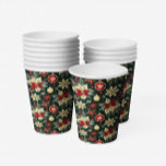 Festive Christmas Theme Poinsettia Pattern Paper Cups<br><div class="desc">Festive Christmas theme design featuring poinsettia,  red berries,  and holiday greenery in a seamless pattern—an excellent Christmas gift for the people on your Christmas list or yourself.</div>