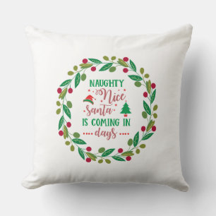 Festive Christmas throw pillow