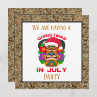 Festive Christmas tiki party beach July Napkin 