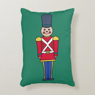 Festive Christmas Toy Soldier Throw Pillow