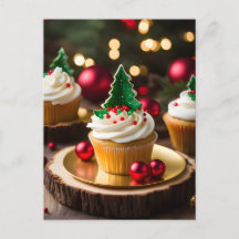 Festive Christmas Tree Cupcake Holiday
