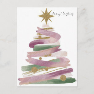Festive Christmas Tree Greeting Postcard