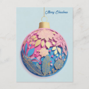 Festive Christmas Tree Greeting Postcard