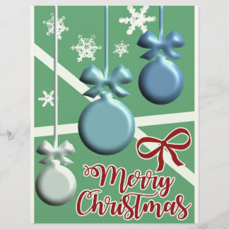 Festive Christmas Tree Holiday Greeting Card Custom Letterhead