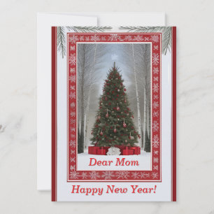 Festive Christmas Tree in Snowy Winter Invitation