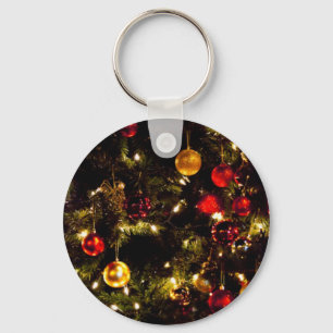 Festive Christmas Tree Key Ring
