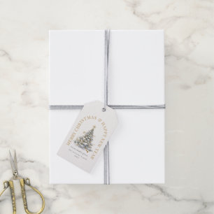 Festive Christmas Tree Modern Gift Tags