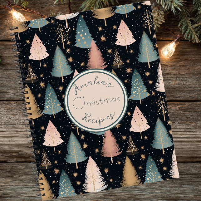 Festive Christmas Tree Pattern Recipe Notebook (Creator Uploaded)