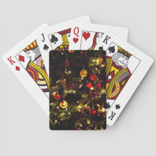 Festive Christmas Tree Playing Cards