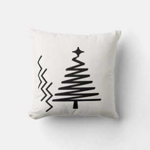 "Festive Christmas Tree Square Pillow" Cushion