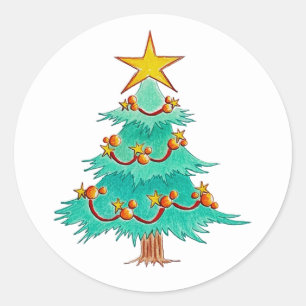 Festive Christmas Tree stickers