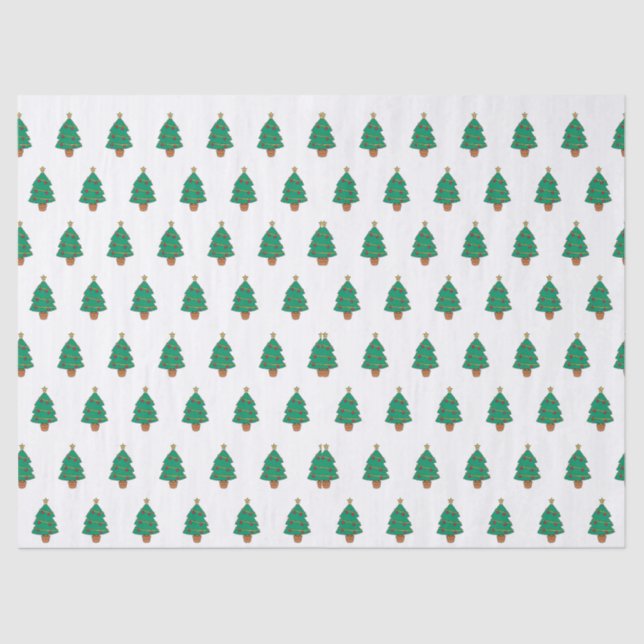 Festive Christmas Tree  Tissue Paper (Front)