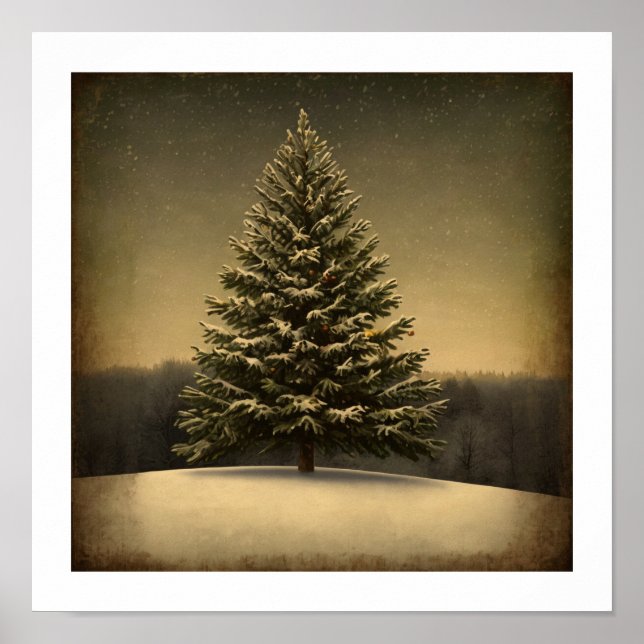 Festive Christmas Tree Wall Art (Front)