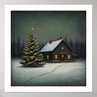 Festive Christmas Tree Wall Art
