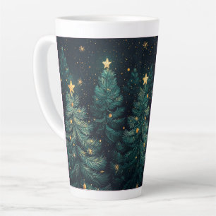 Festive Christmas Tree with Cozy Winter Design gif Latte Mug