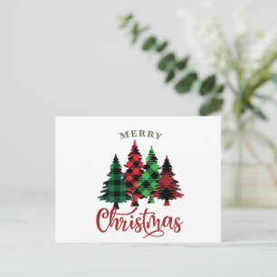 Festive Christmas Trees Collage Christmas Card