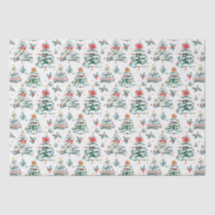 Festive Christmas Trees Tissue Paper