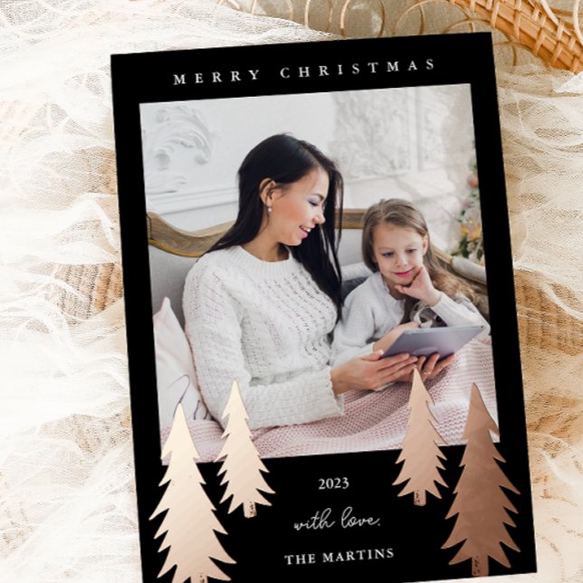 Festive Christmas Trees Two Photo Black (Creator Uploaded)