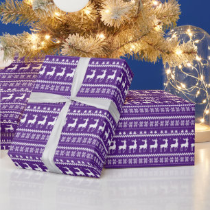 festive Christmas ugly sweater tiled pattern Wrapping Paper