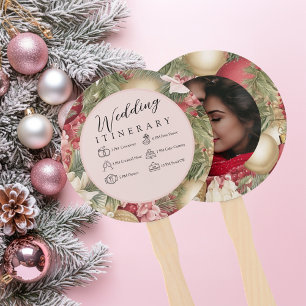 Festive Christmas Wedding Hand Fan