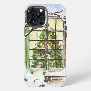 festive Christmas window tree iPhone 13 Pro Max Case