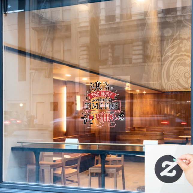 festive Christmas wine bar word art (Cafe Window)