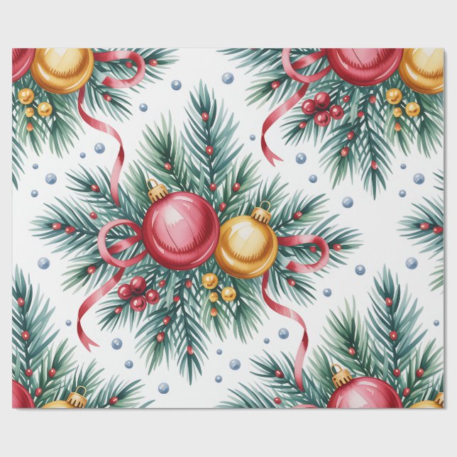 Festive Christmas Wrapping Paper (Flat)