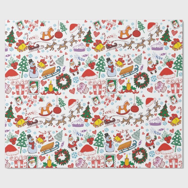 Festive Christmas  Wrapping Paper (Flat)