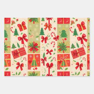 Festive Christmas Wrapping Paper Sheet