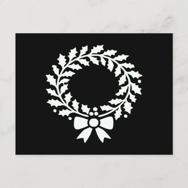 Festive Christmas wreath Classic Enclosure Card (Front)