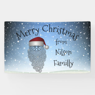 Festive Chritsmas Party Funny Cute Santa Claus Banner