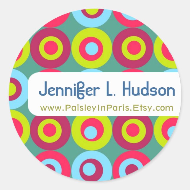 Festive Circles Marketing Tags (Front)