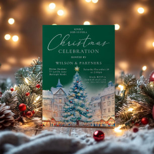 Festive City Corporate Christmas Party Invitation