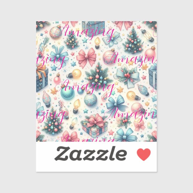Festive Classic Round Sticker (Sheet)