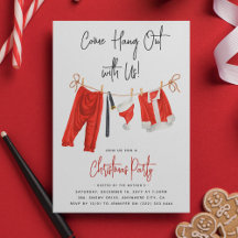 Festive Clothesline Come Hang Out' Christmas Party
