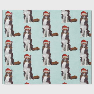 FESTIVE COLLIE Wrapping Paper