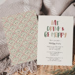 Festive Colourful Christmas Eat Drink And Be Merry Invitation<br><div class="desc">This festive colourful Christmas eat drink and be merry invitation is perfect for your fun, creative, bright Christmas party. Its unique, playful modern font in red, boho tan, and light and dark green, make for a happy seasonal feel. If your looking to brighten up your loved ones' dark winter with...</div>
