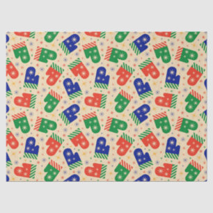 Festive Colourful Christmas Mittens Tissue Paper