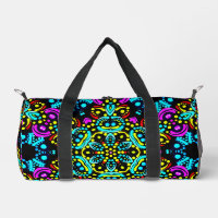 Festive Colourful Geometric Design Duffel Bag